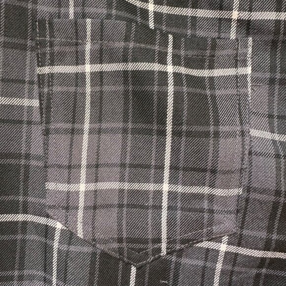 Almost Famous 90s Flare Black & Grey Plaid Bell Bottom Pants Size 5 - Picture 12 of 12